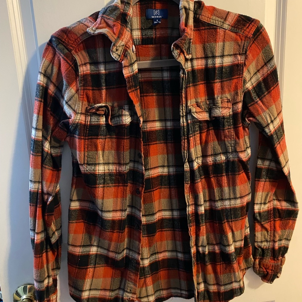 George Red and Black Plaid Shirt